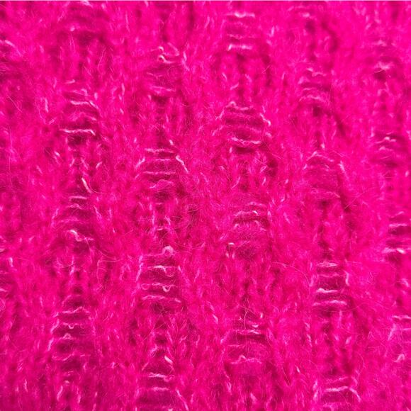 Oilily Alpaca Wool Cable Knit Turtleneck Sweater Size S, Fuchsia - Picture 13 of 14